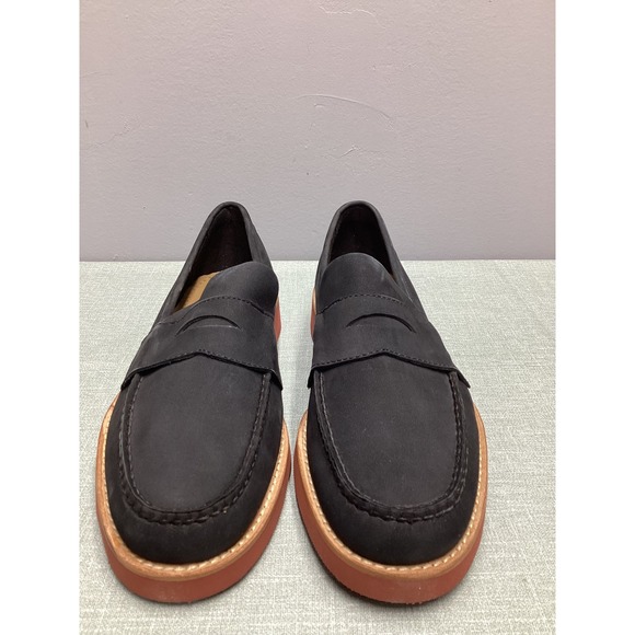 Brooks Brothers Mens Navy Nubuck Penny Loafers Red Sole 10 D 100073208 New main image 3
